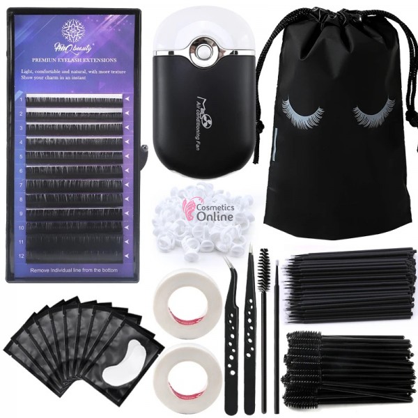 Kit Permanent de Gene False fir cu fir Lash Extension Profesional Cod 005OO Negru